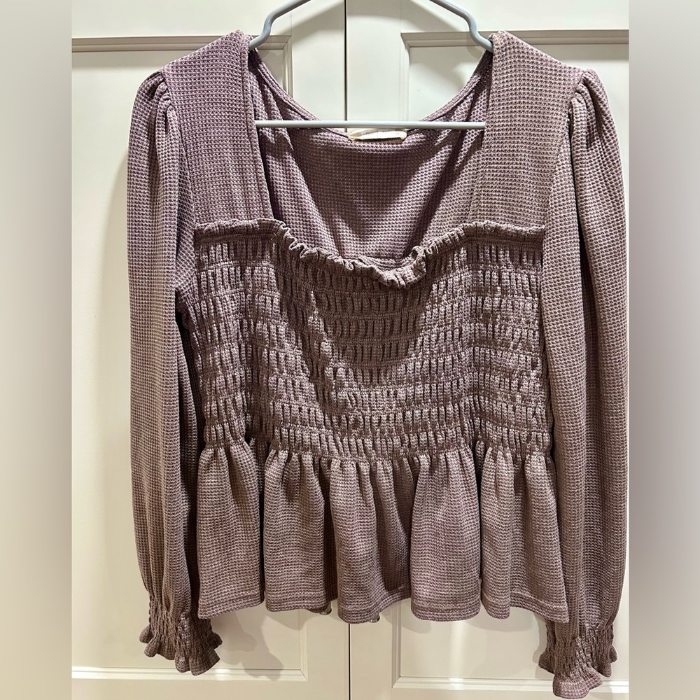 Altar’d State Waffle Knit Top, size Large